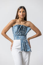 Load image into Gallery viewer, THE MARCELLA BLUE TOP