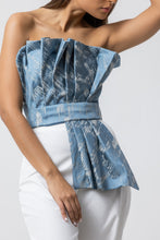 Load image into Gallery viewer, THE MARCELLA BLUE TOP