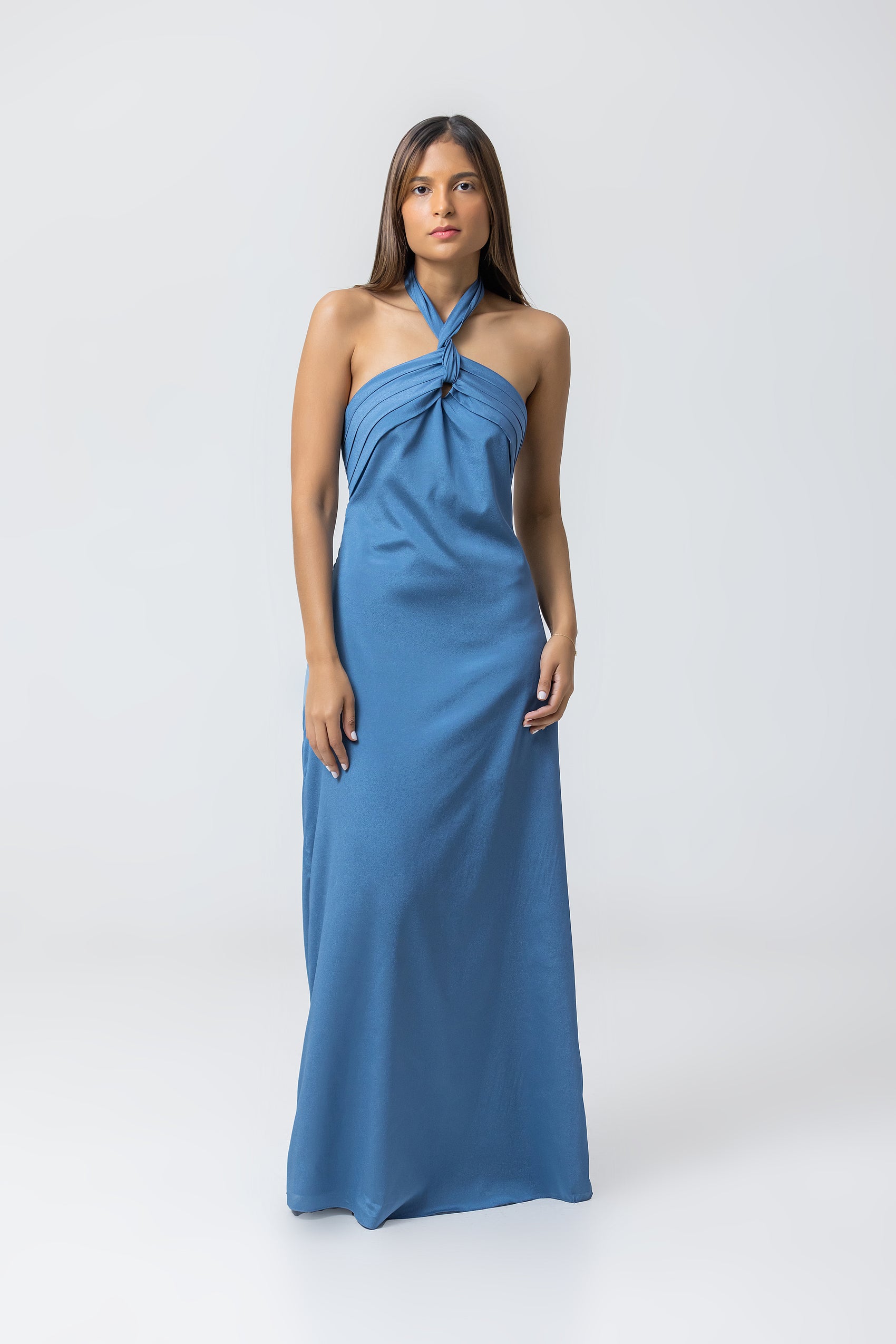 POMPEII DRESS BLUE