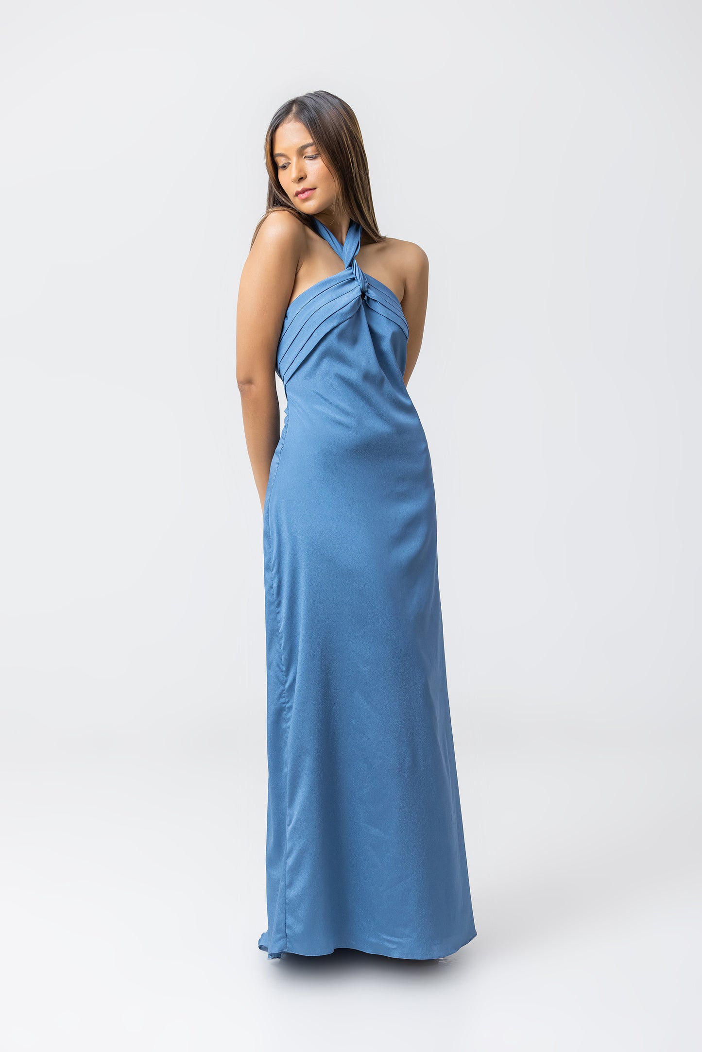 POMPEII DRESS BLUE