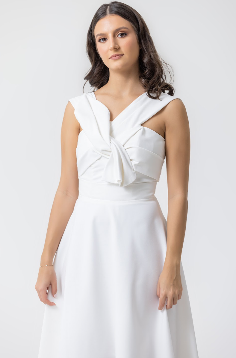 REBECCA DRESS WHITE