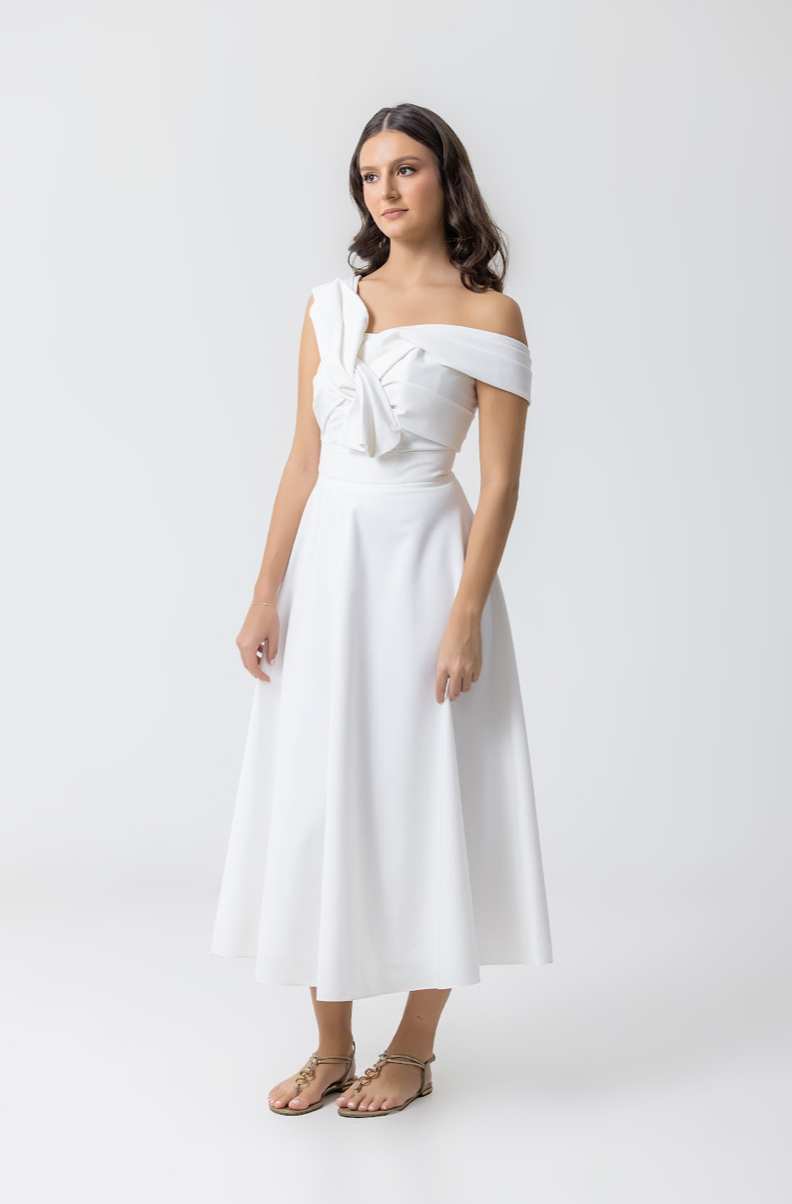 REBECCA DRESS WHITE