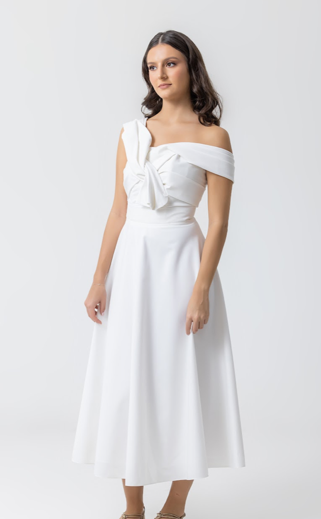 REBECCA DRESS WHITE