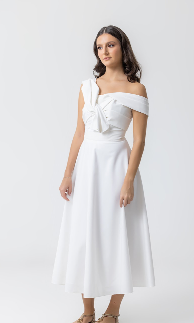 REBECCA DRESS WHITE